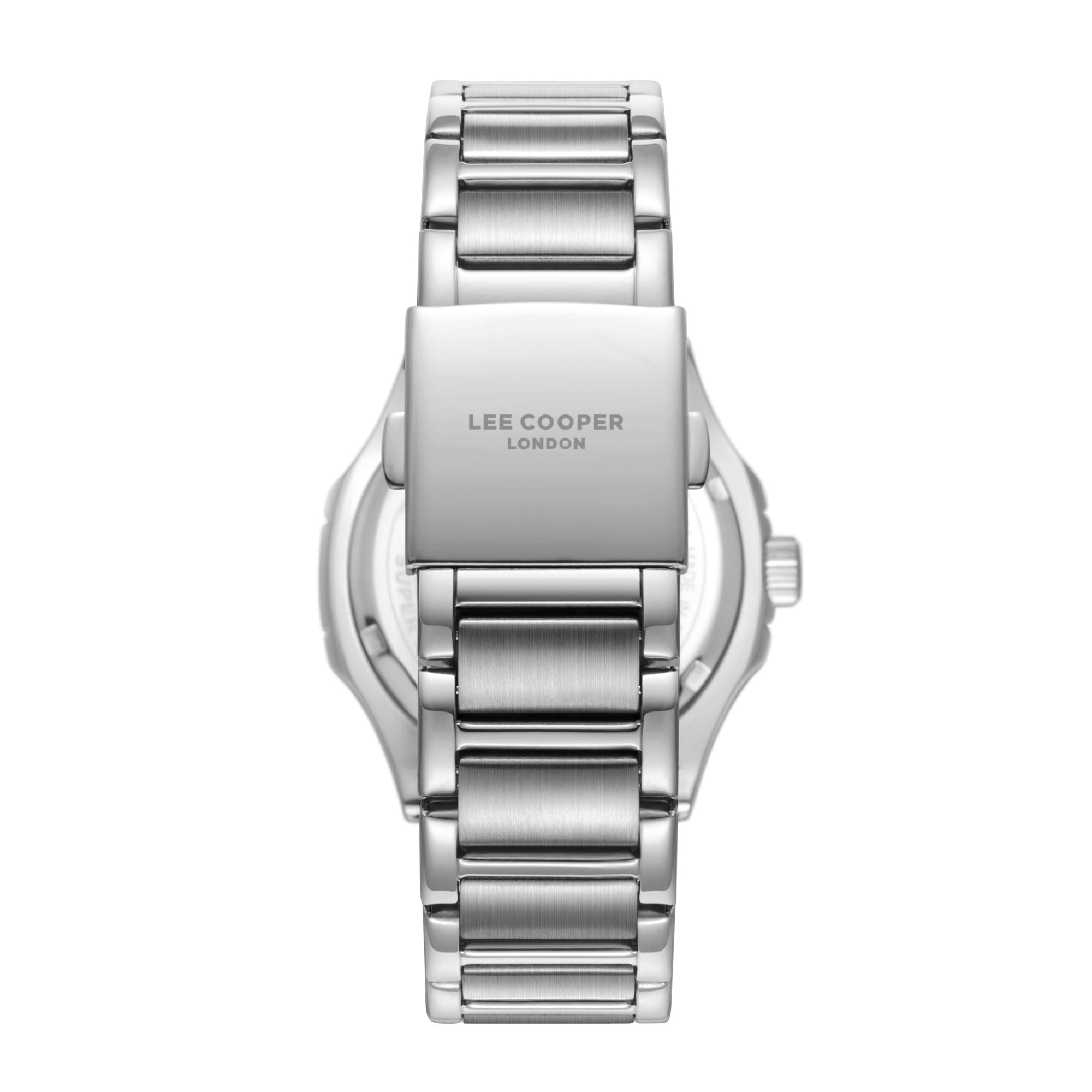 Montre homme Lee Cooper à boîtier carré doré