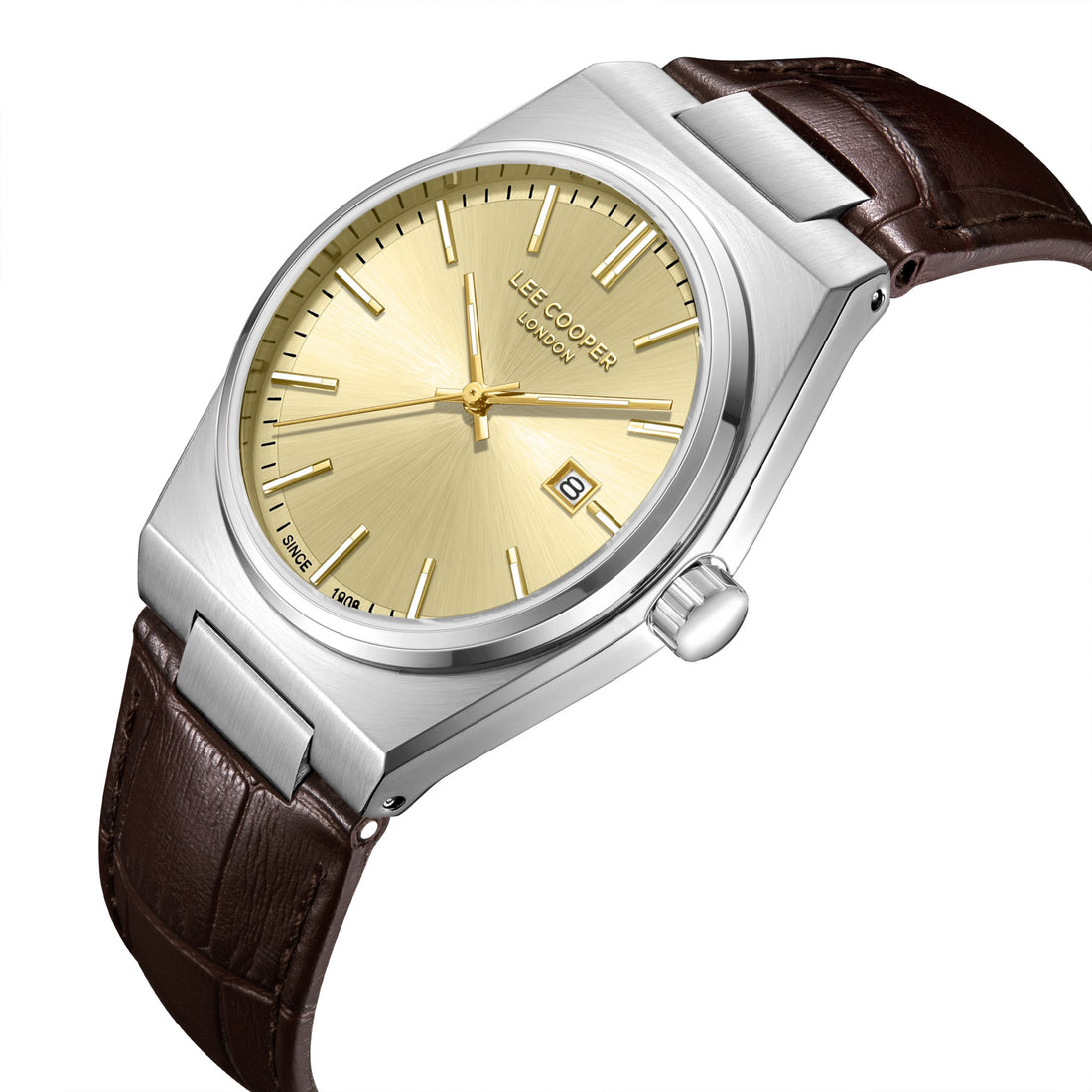 Montre homme Lee Cooper bracelet marron