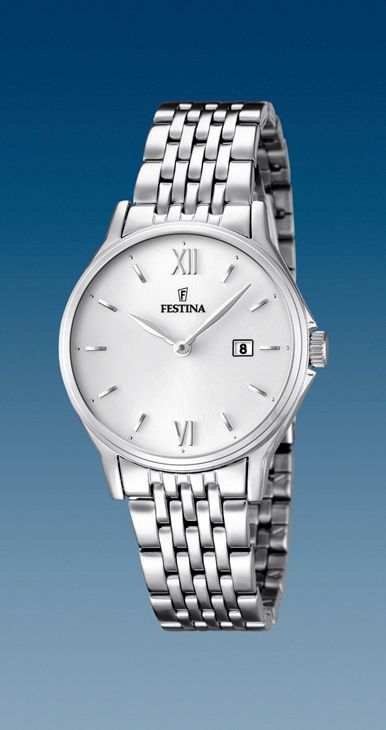 Montre femme Festina Classics F16748/2 bracelet acier blanc