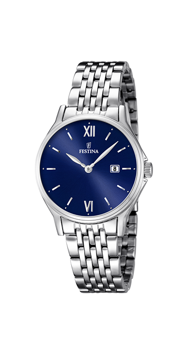 Montre Festina Classics F16748/3 Bracelet Acier Bleu, Femme