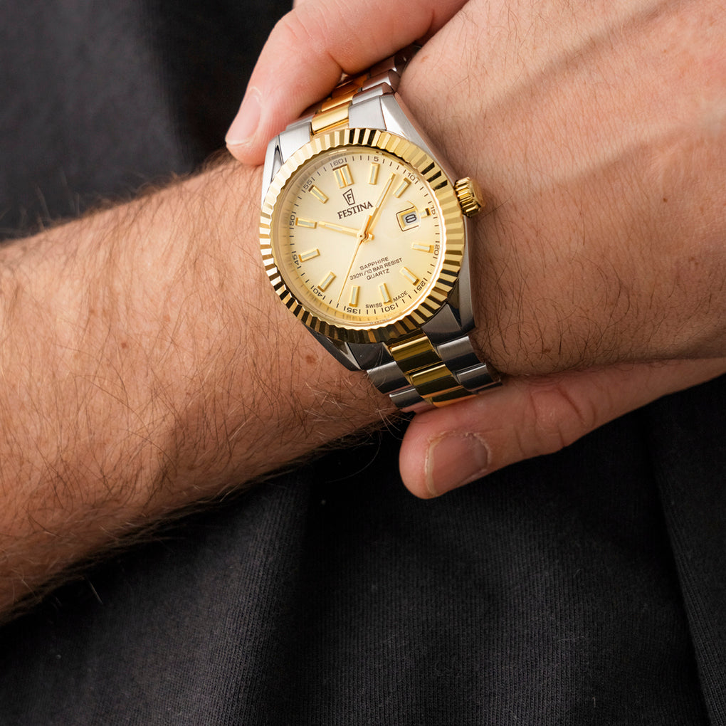 Montre Festina Suisse pour Homme Bicolore