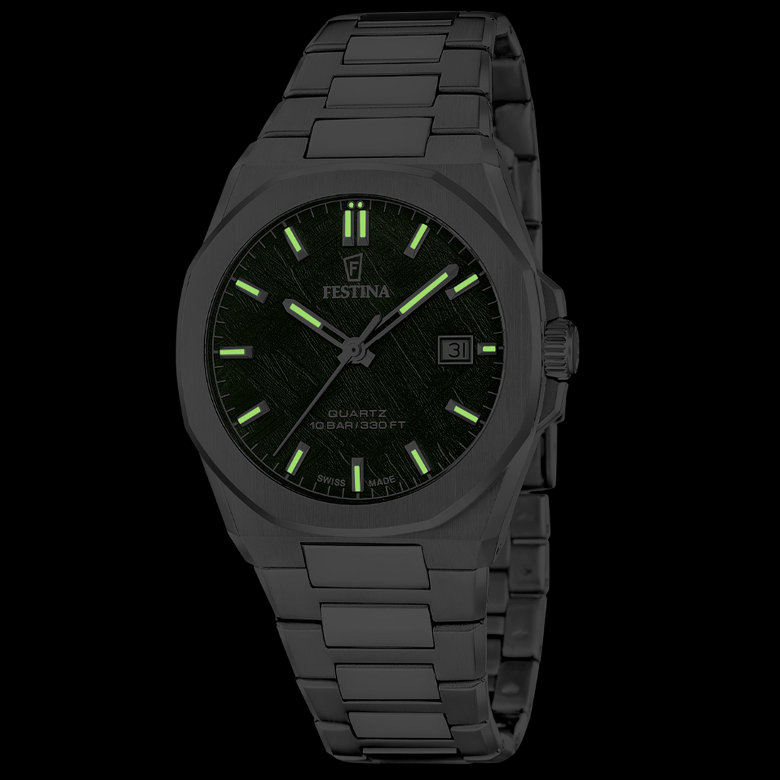 Montre Homme Festina Suisse Cadran Vert