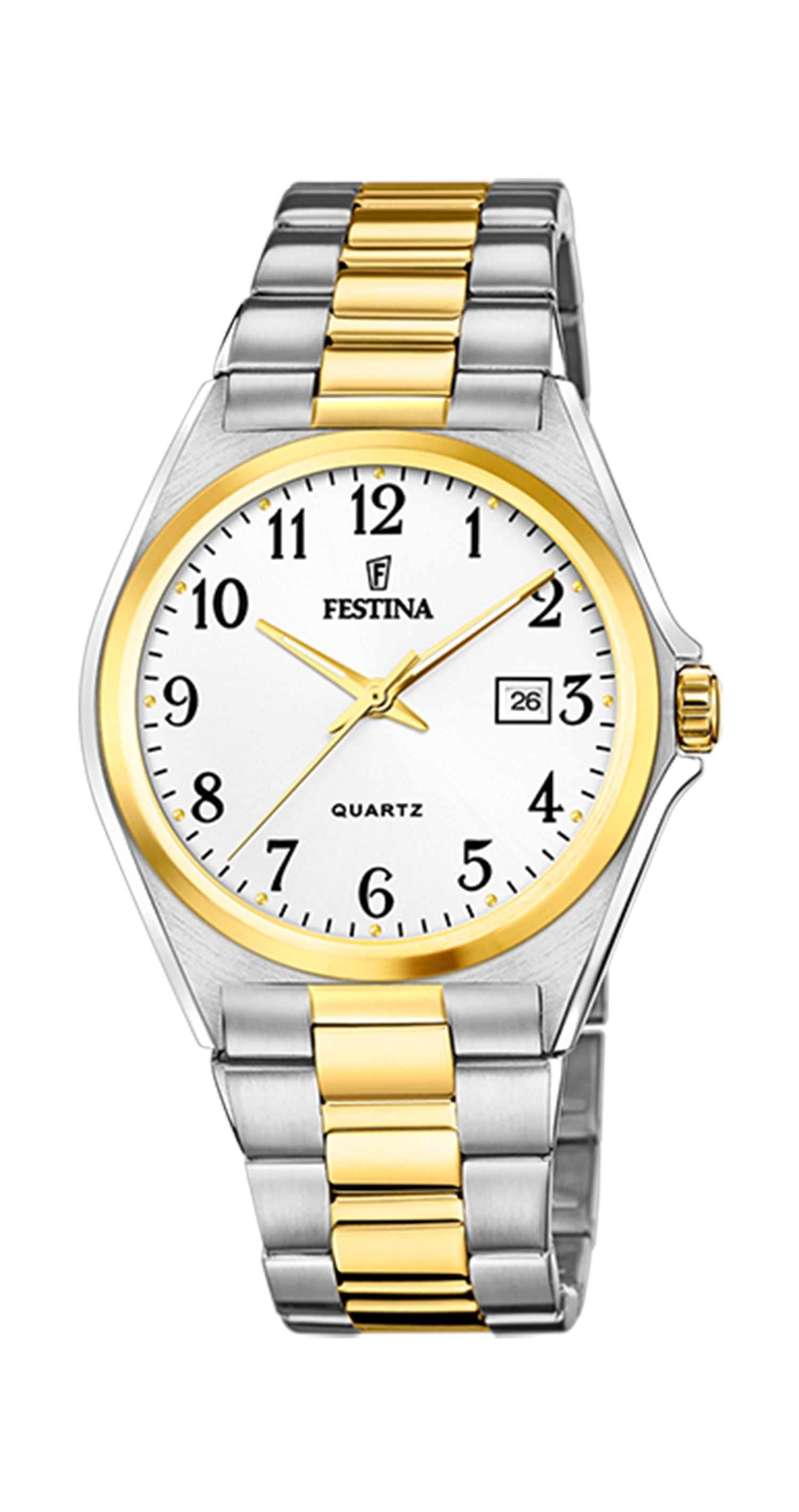 Festina Montre Classique en Acier F20554/1 Bracelet en Acier Blanc, Homme