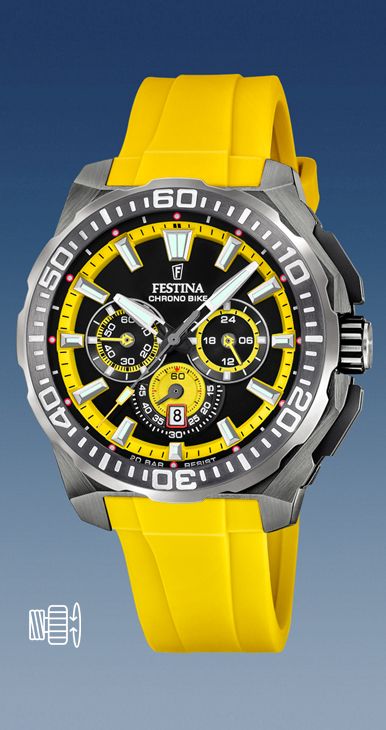 Montre Festina Homme Plongeur Silic Jaune