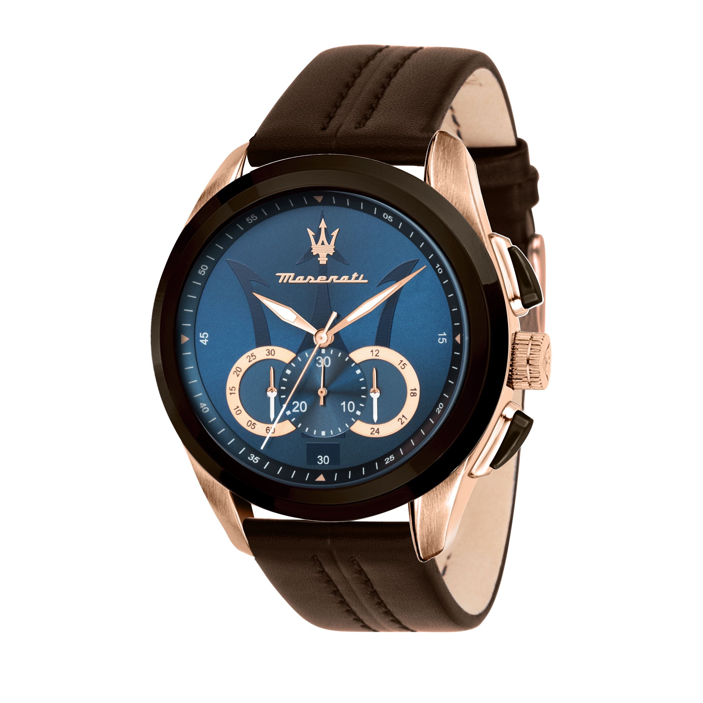 Maserati R8871612024 Montre homme or rose. Marron