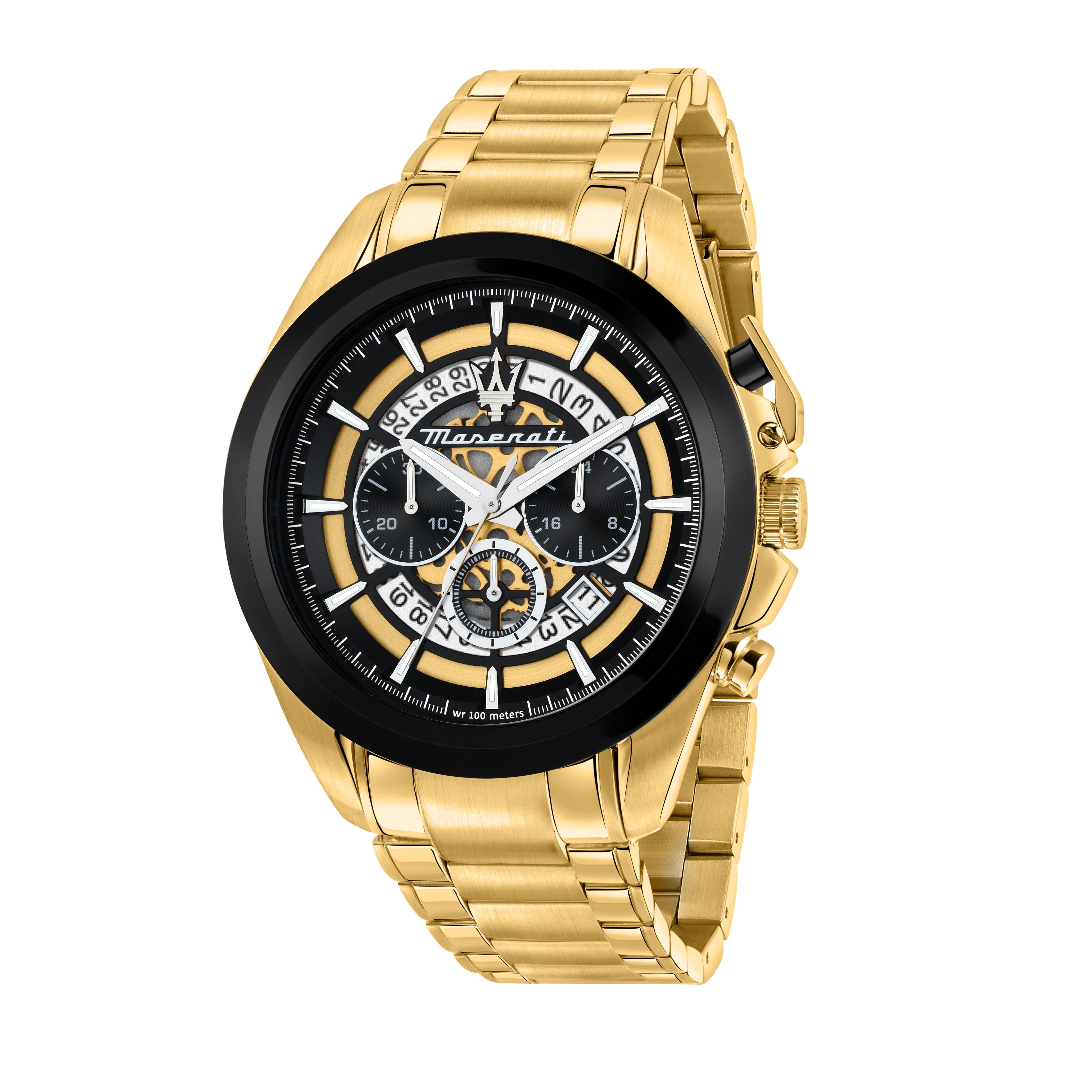 Montre Maserati R8873612058 pour homme en or jaune